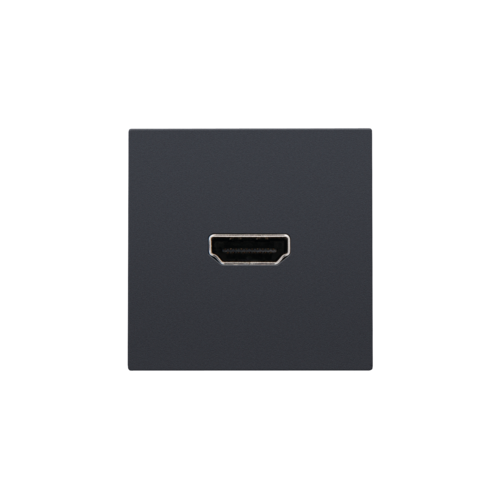 Set de finition avec prise HDMI/HDMI, couleur anthracite coated