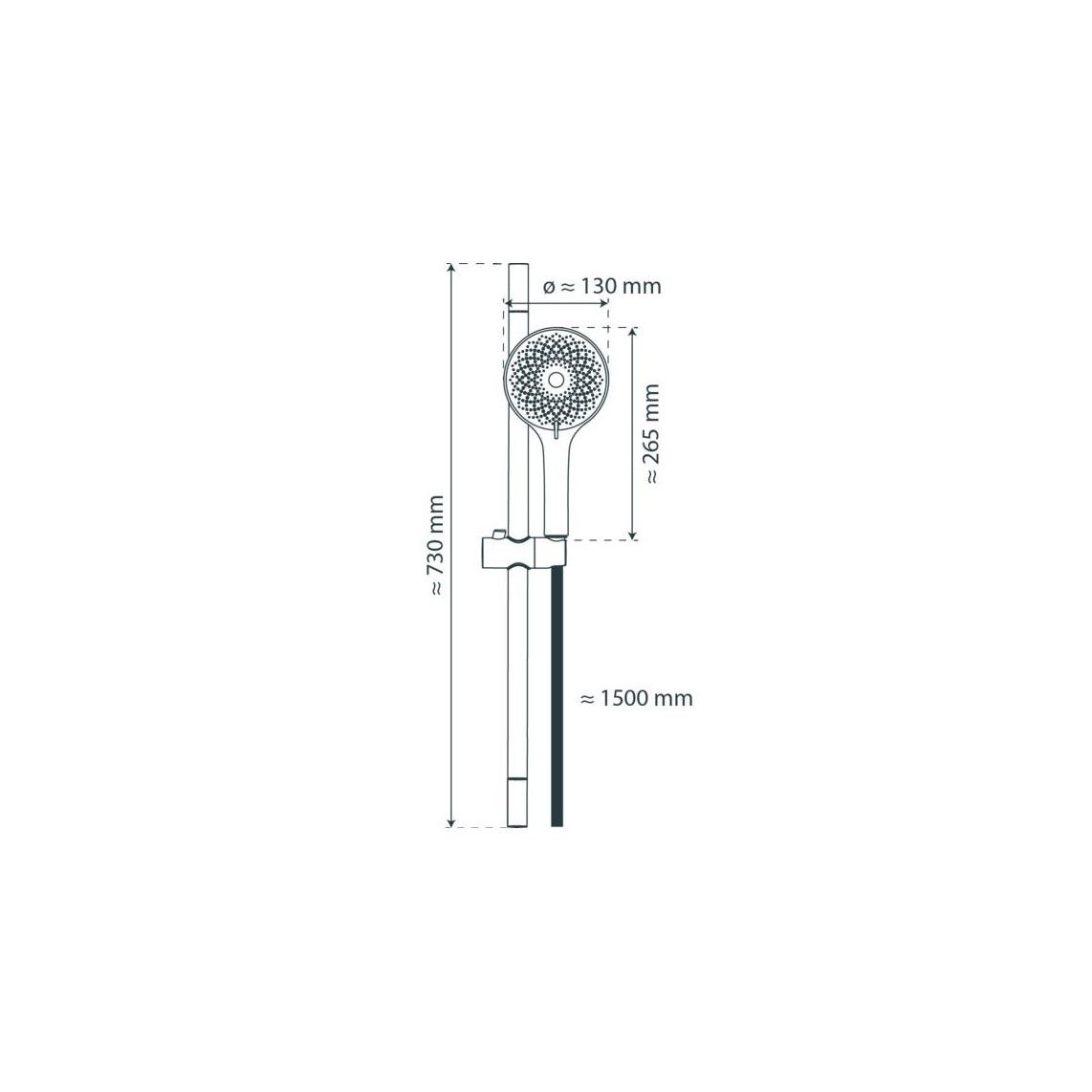 64291 CAPRI Shower rail set, chrome vue 9
