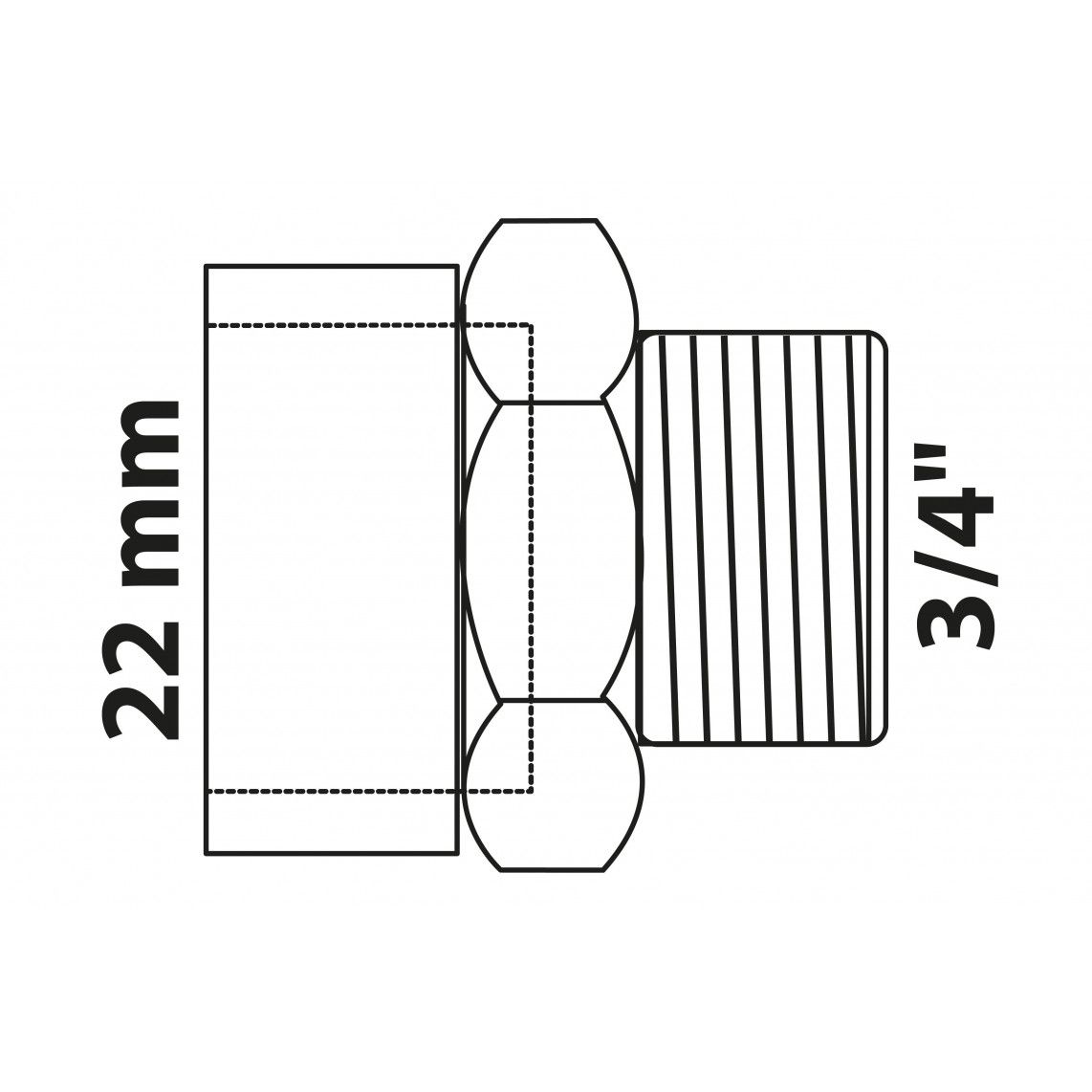 989084060 Transition nipple, red brass, 22 mm x 3/4" male, 1 socket (10x) vue 2