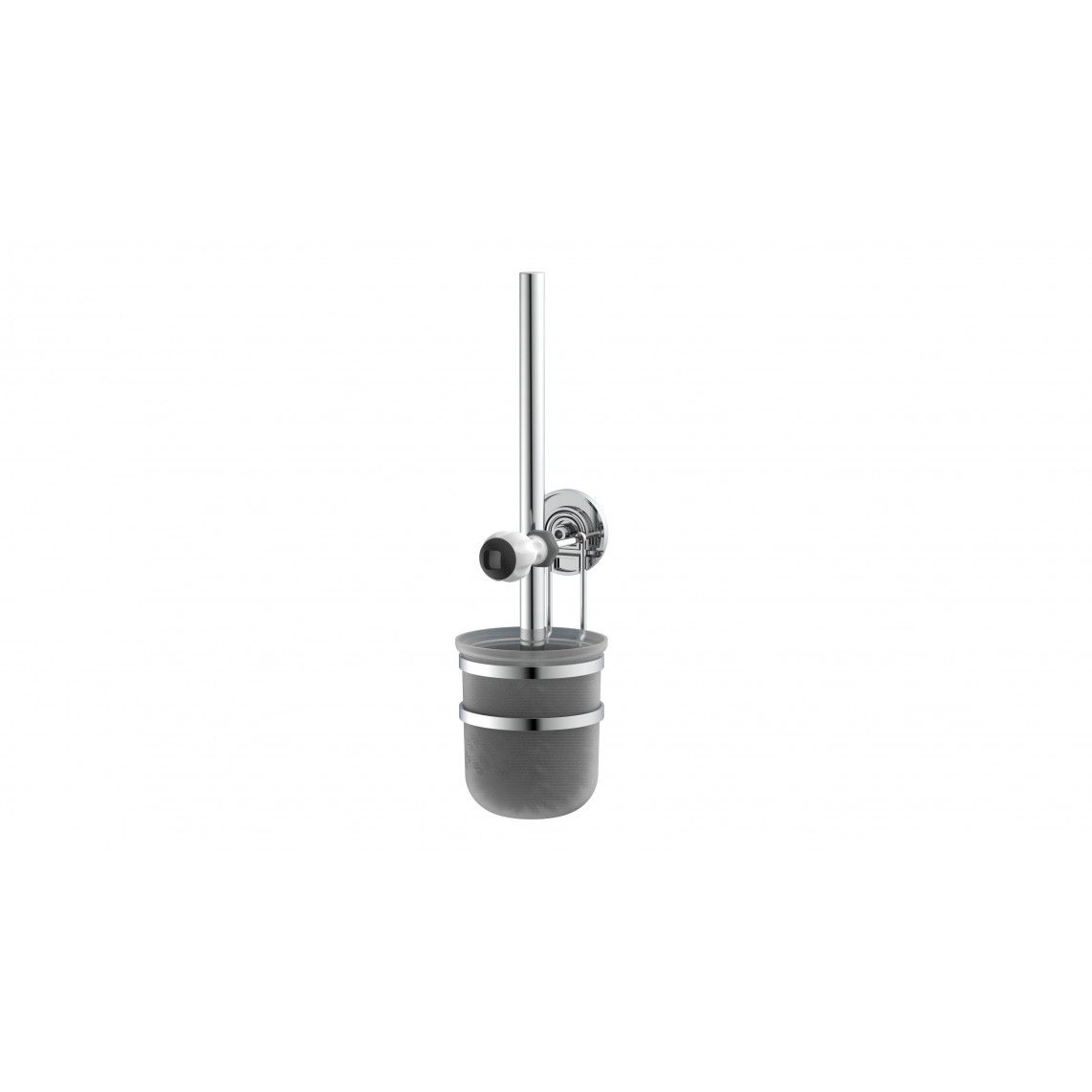 BA0205 Toilet brush wall holder, chrome, for screwing and glueing vue 6