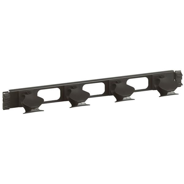 Panneau passe fils 19 1U métal 2 axes - Ral 9005