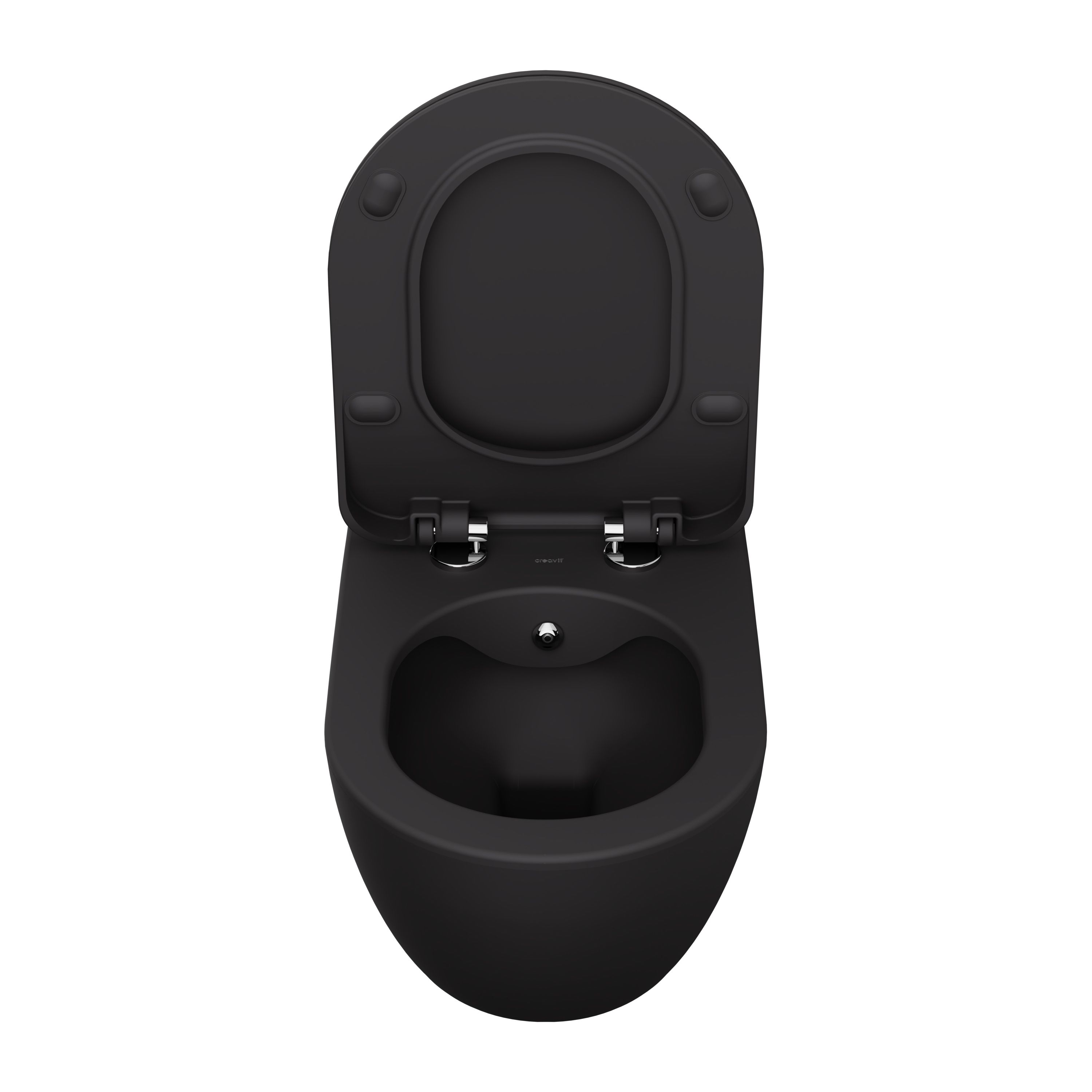 CREAVIT FREE WC SUSPENDU AVEC BIDET – SANS BRIDE - SANS ABATTANT – ANTHRACITE MAT vue 2