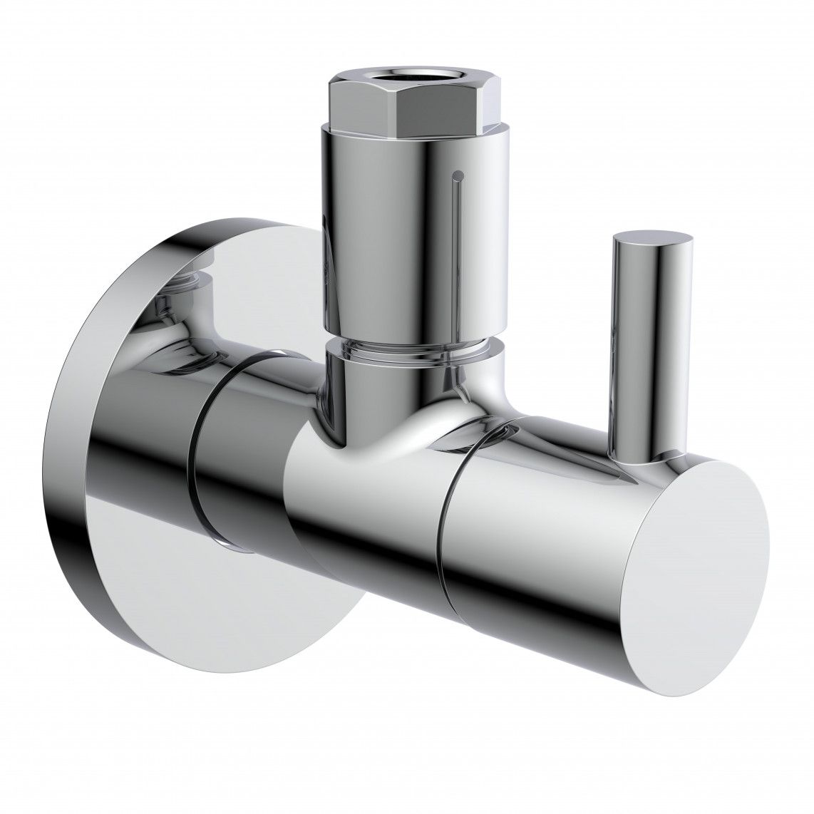 98166110 DEV-5WK Angle valve, 1/2" male x 10 mmQ, with rose vue 2