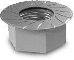 Ecrou à bride hexagonale avec denture M10 - DIN 6923