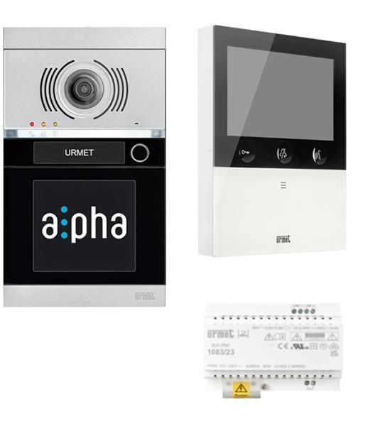 Kit vidéo maison unifamiliale préprogrammé avec moniteur Wifi (front Noir)