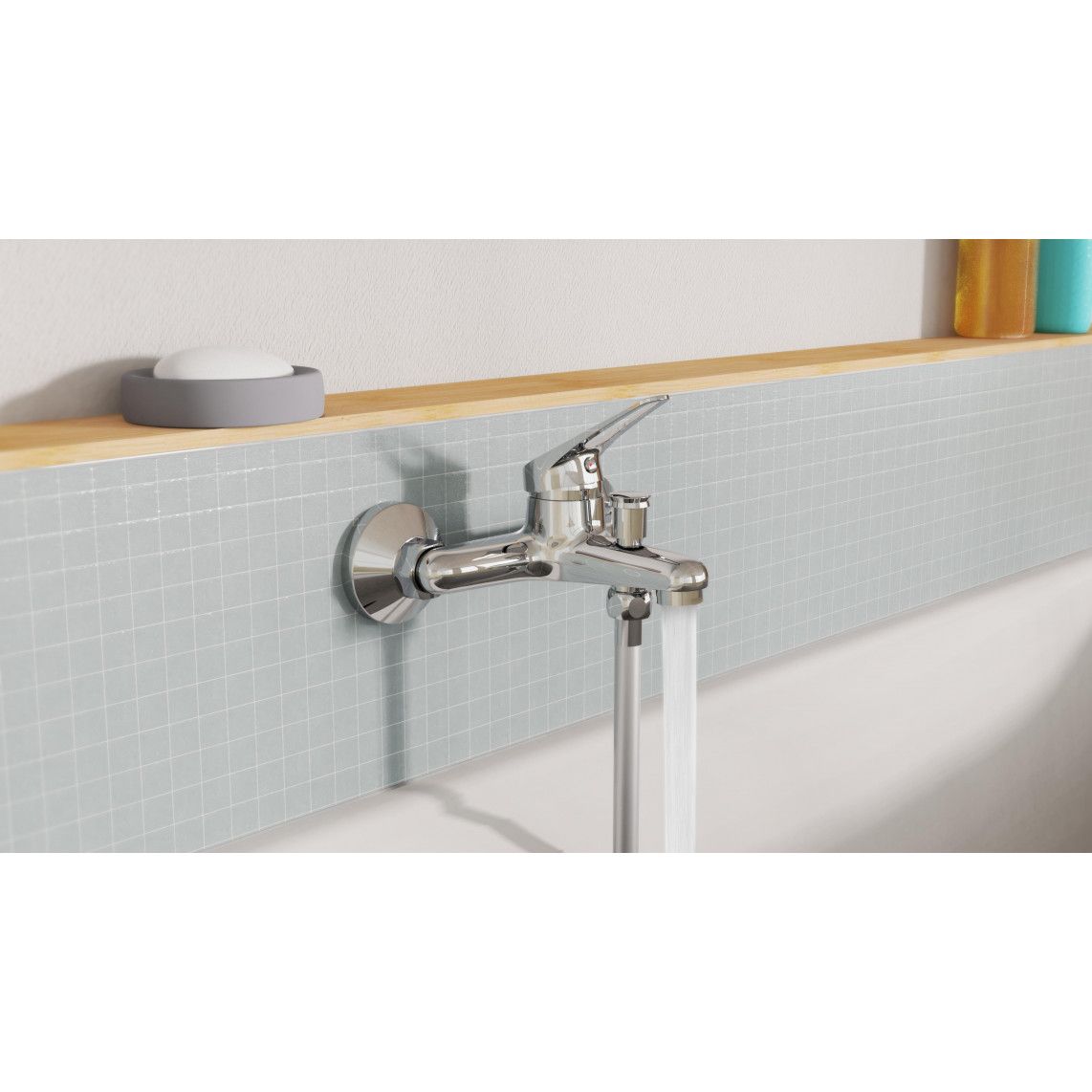 NI023SCR SPEED Bathtub mixer, chrome vue 6