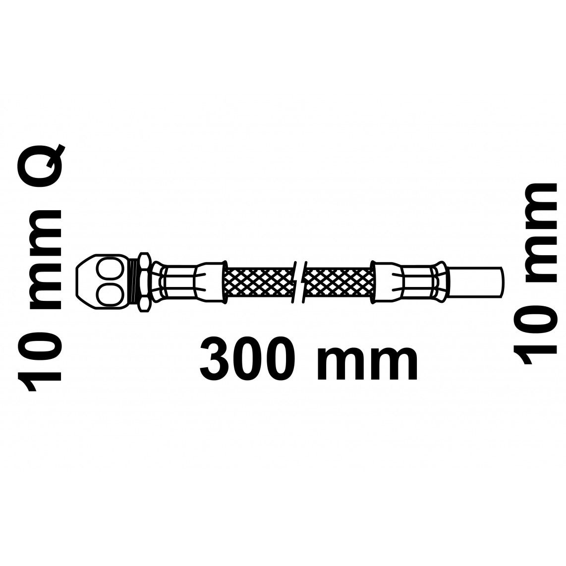 98627715 Tuyau de raccordement flexible 300 mm, 10 mmQ x 10 mm tube en cuivre vue 2