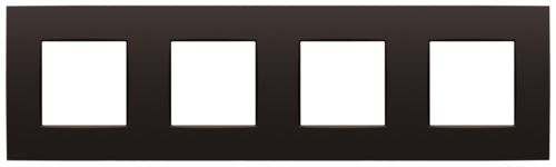 Plaque de recouvrement quadruple, entraxe de 71 mm, couleur Niko Intense dark brown coated