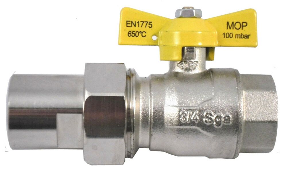 Van Marcke Robinet D'arrêt Gaz Type FF Argb 1/2” Laiton