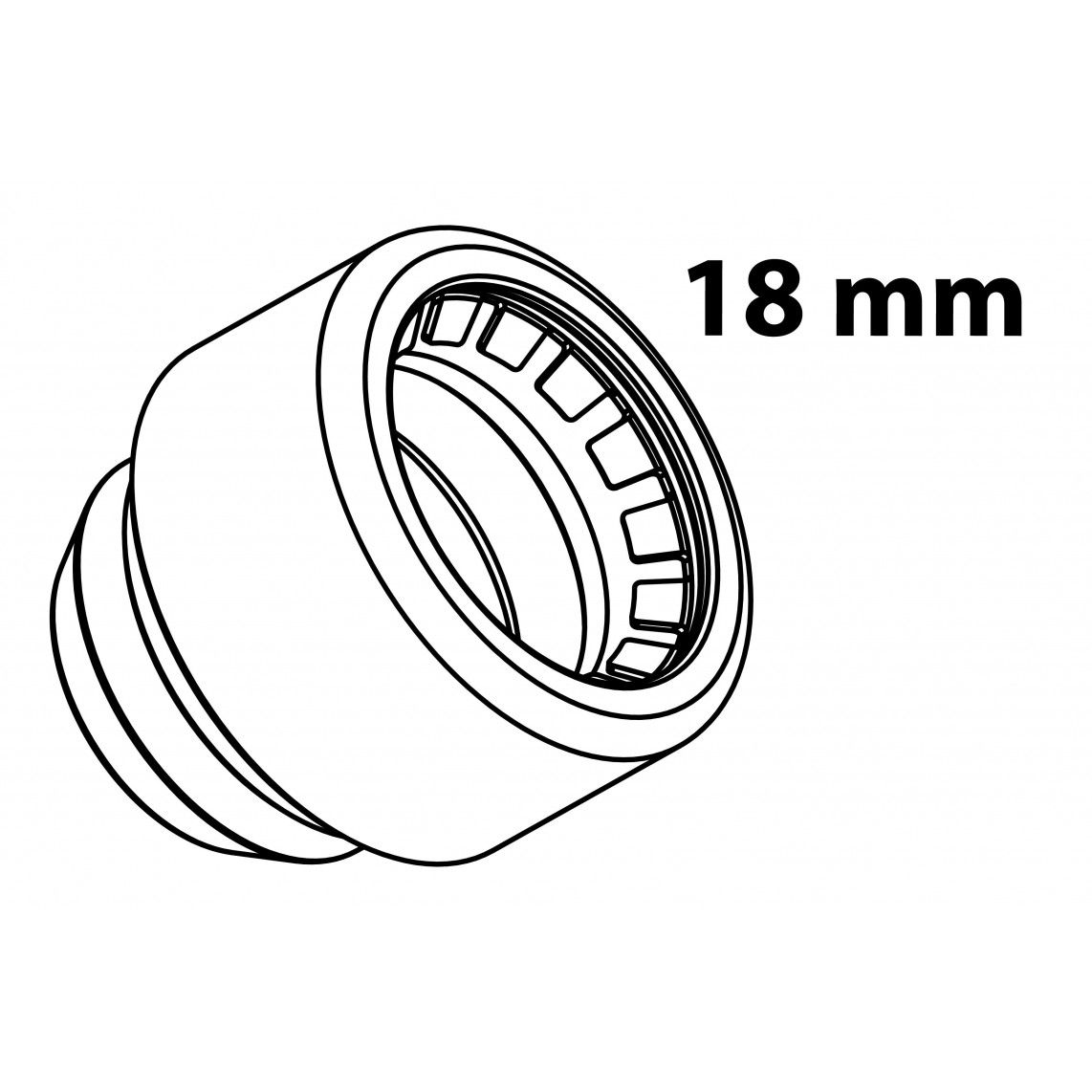 989474217 MS eindkap, blanco, 18 mm, 1 mof, (S301) vue 2