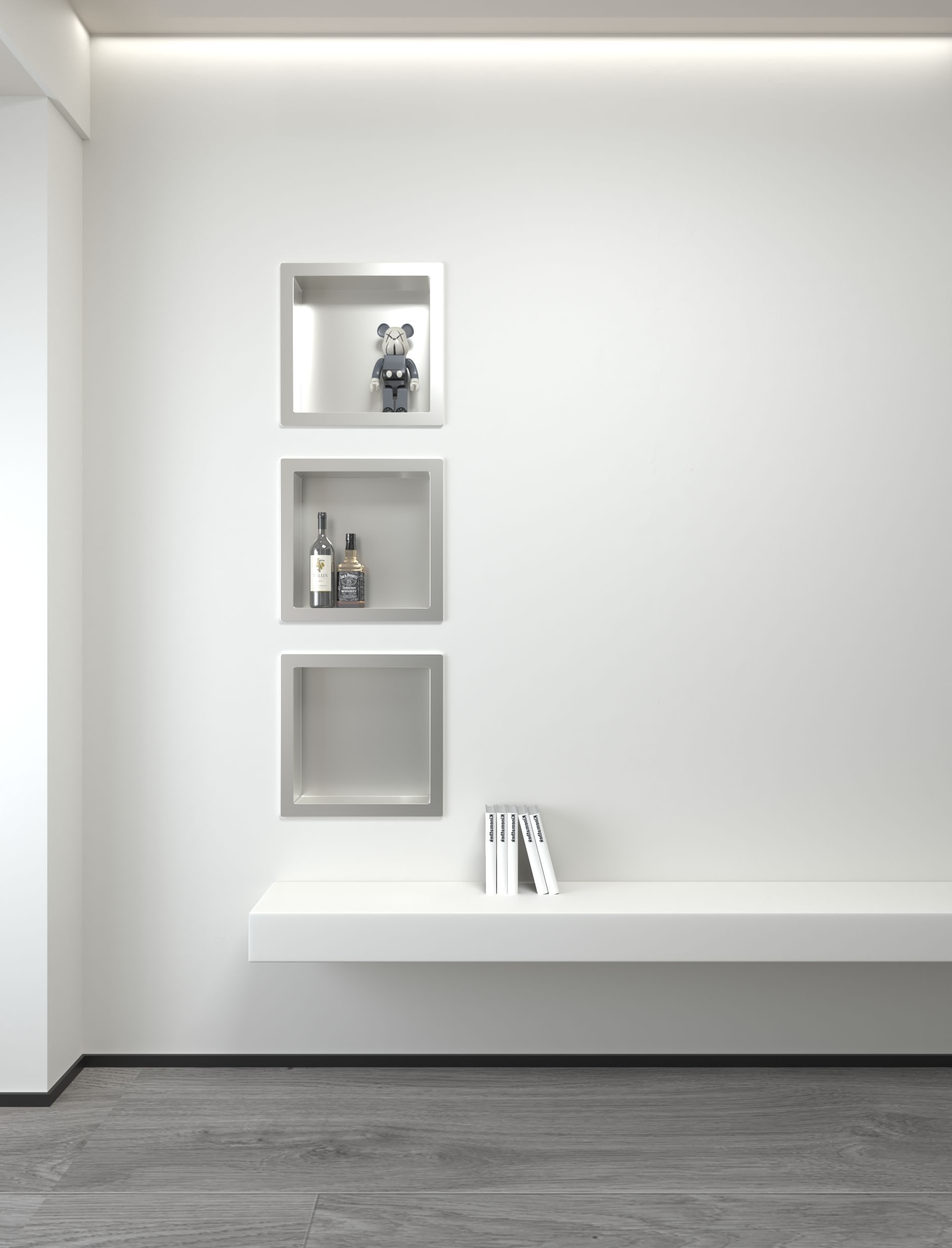 Aloni Niche Encastrée (300×300×70MM) - Acier Inoxydable Brosse
