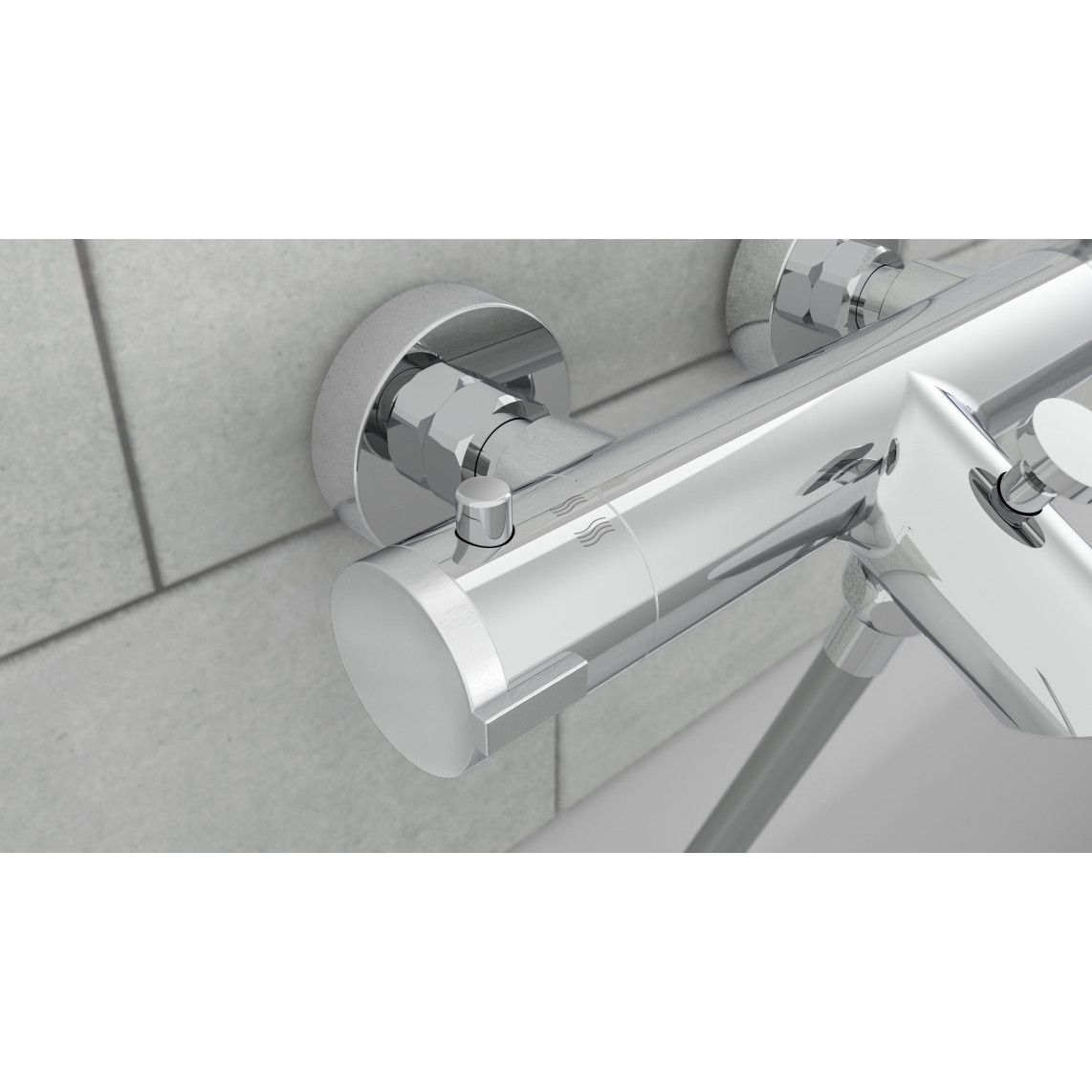 52470 LONDON Thermostatic bathtub mixer, chrome vue 5