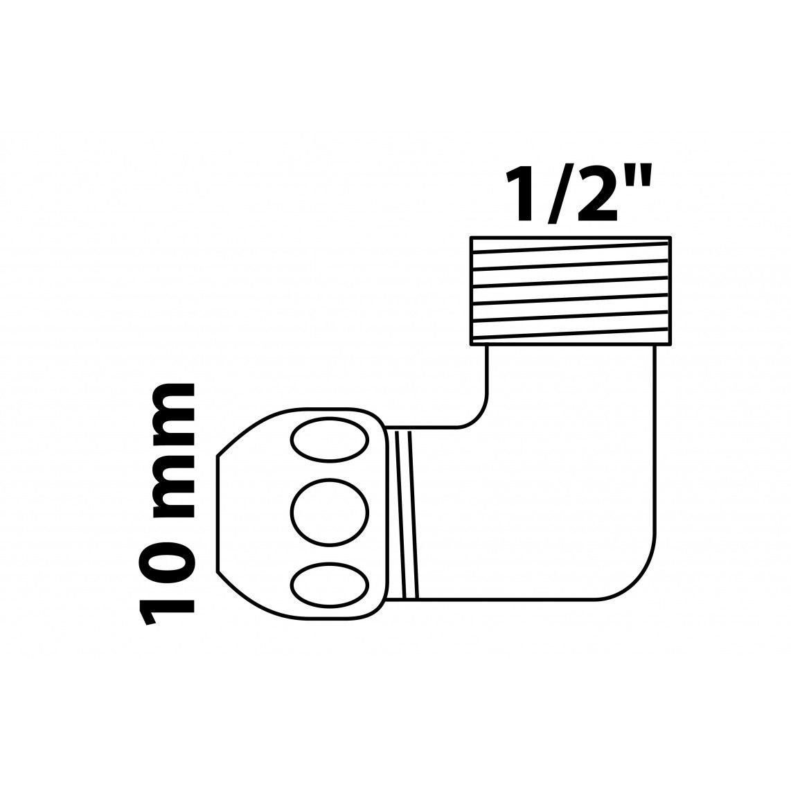 986255148 LT raccord à sertir-coude 90°, chromé, 1/2" M x 10 mmQ vue 2