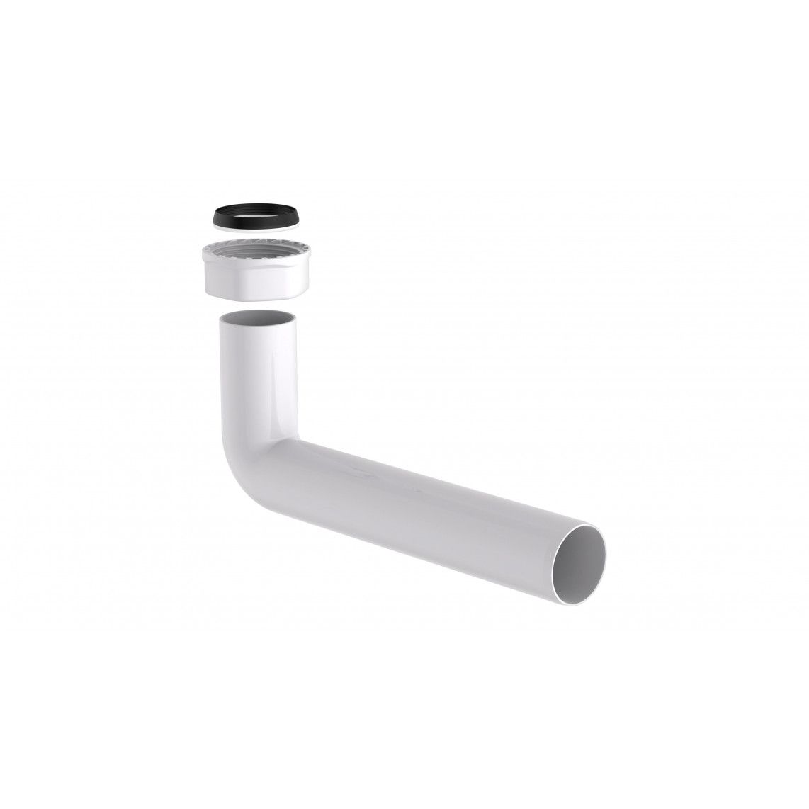 98837448 KS afvoerbocht, wit, 1 1/2"BI x 235 mm x 40 mm vue 4
