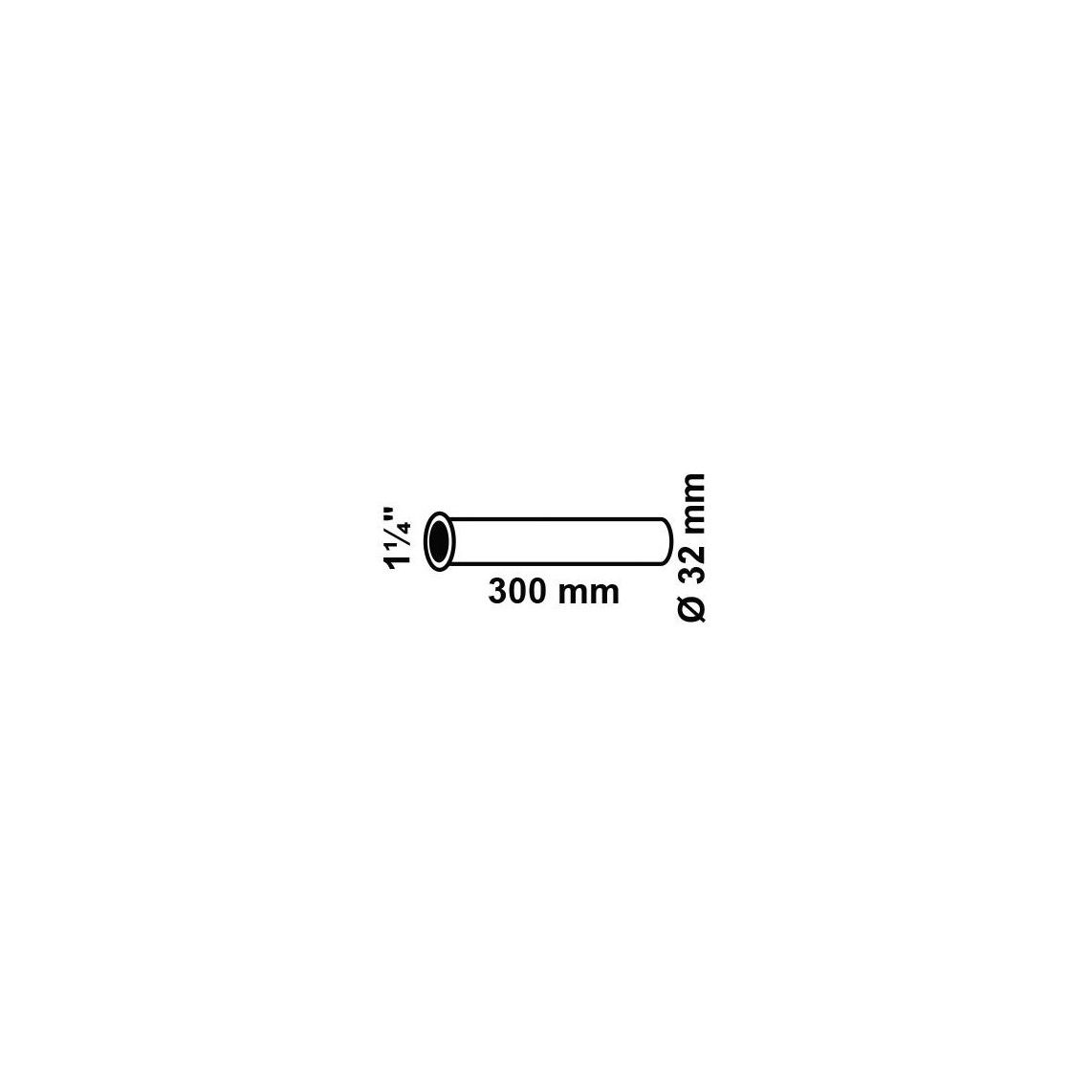 98848318 Immersion tube, chrome, 1 1/4" x 300 mm x 32 mm, for trap vue 7