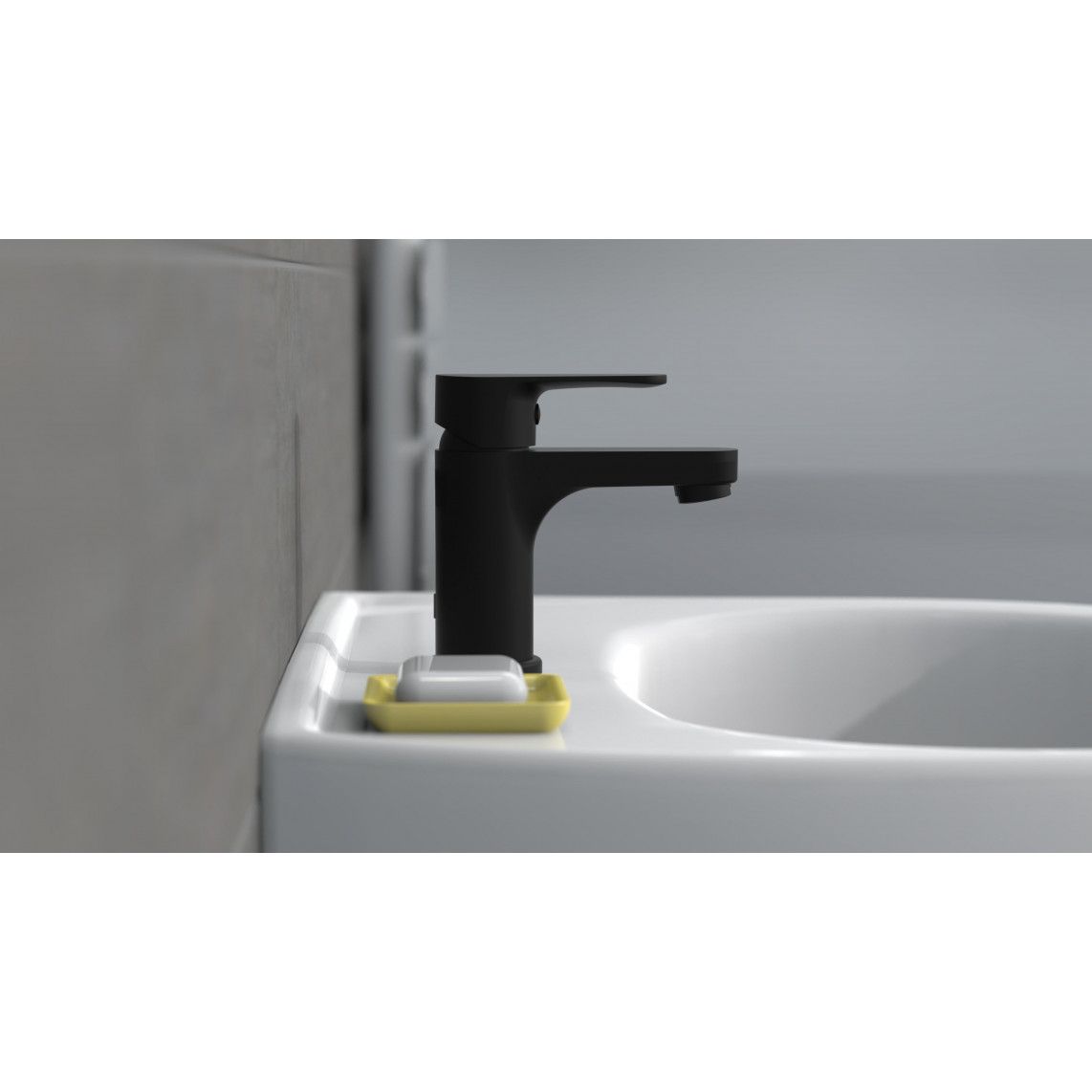 NI075CALCRBL CLAUDIO Wash basin mixer, black matt vue 9
