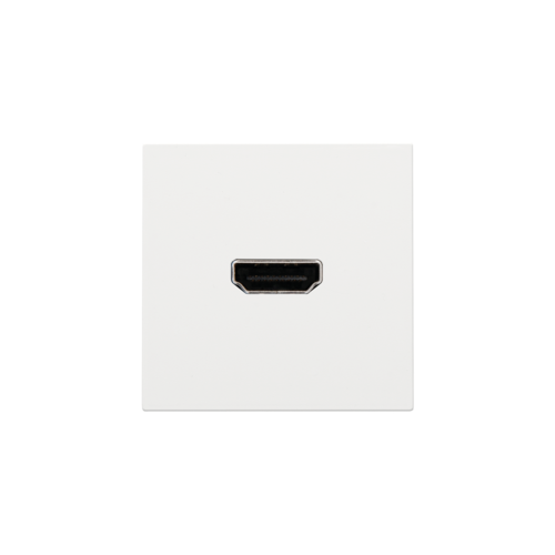 Set de finition avec prise HDMI/HDMI, couleur white coated