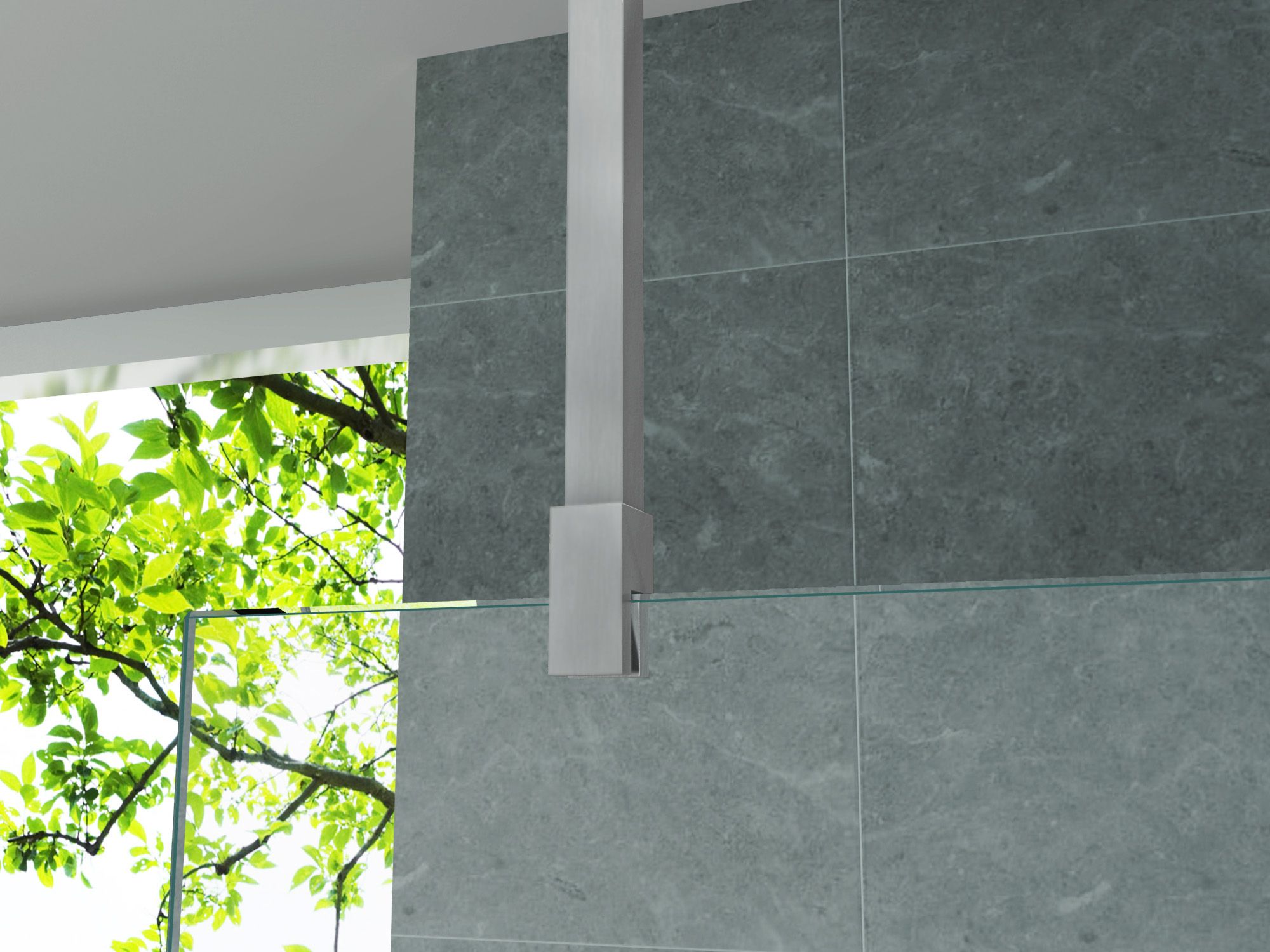 ALONI SUPPORT PLAFOND - RÉGLABLE - 43-80 CM - CHROME vue 4