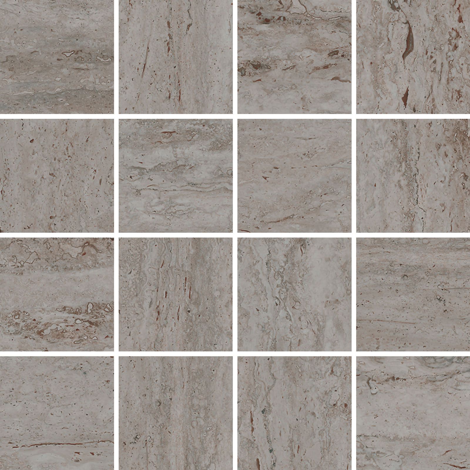 MOSAICO TRAVERTINO SILVER 30X30