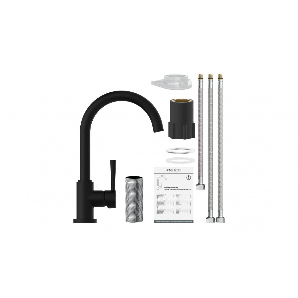 79169 CORNWALL Sink mixer low pressure, black matt vue 4
