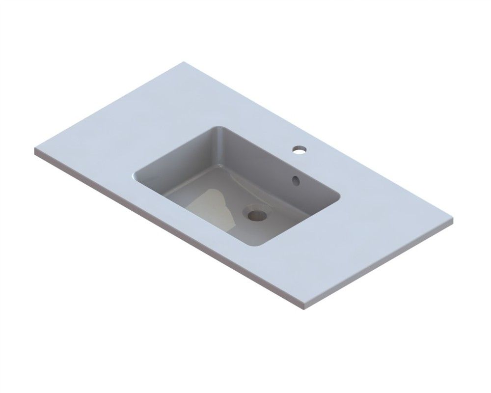 Intro Taz Tablette Intégrée Marbre Minéral Avec 1LAVABO 900×500MM Blanc
