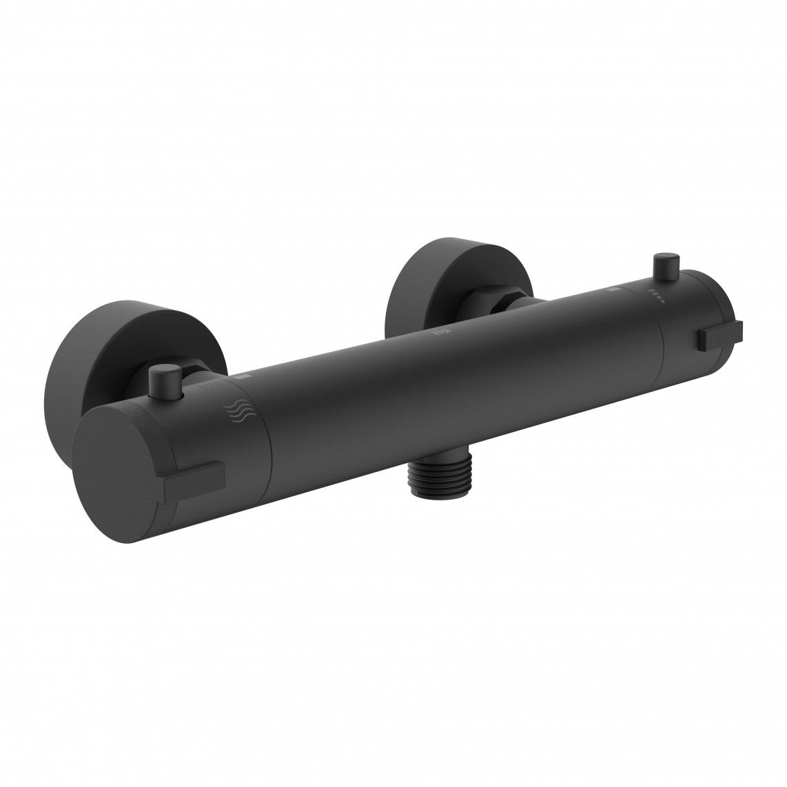CLT168ACRBL CLAUDIO Thermostatische douchekraan, mat zwart vue 2