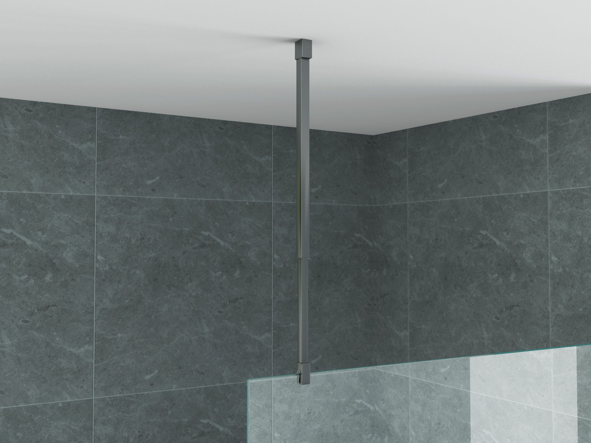 ALONI PLAFONDSTEUN - VERSTELBAAR - 43-80 CM - GUNMETAL vue 3