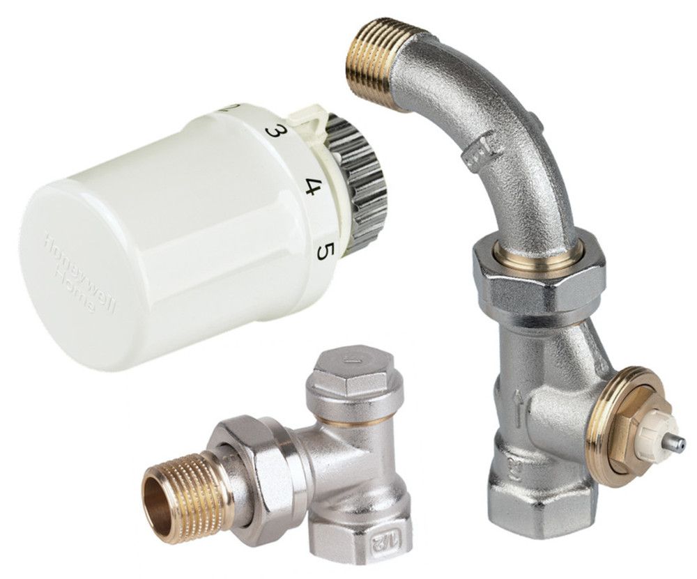 Honeywell Home Set DE Radiateurs 4 Points DE Raccordement Droit + Coudé 1/2