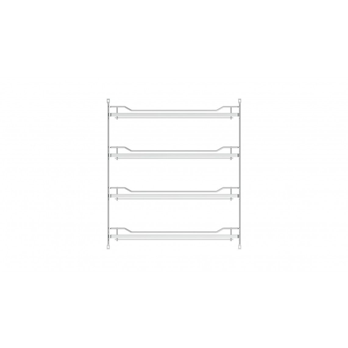 2082 Spice rack, chrome, 370 x 60 x 425 mm, für 4 x 6 tins vue 3