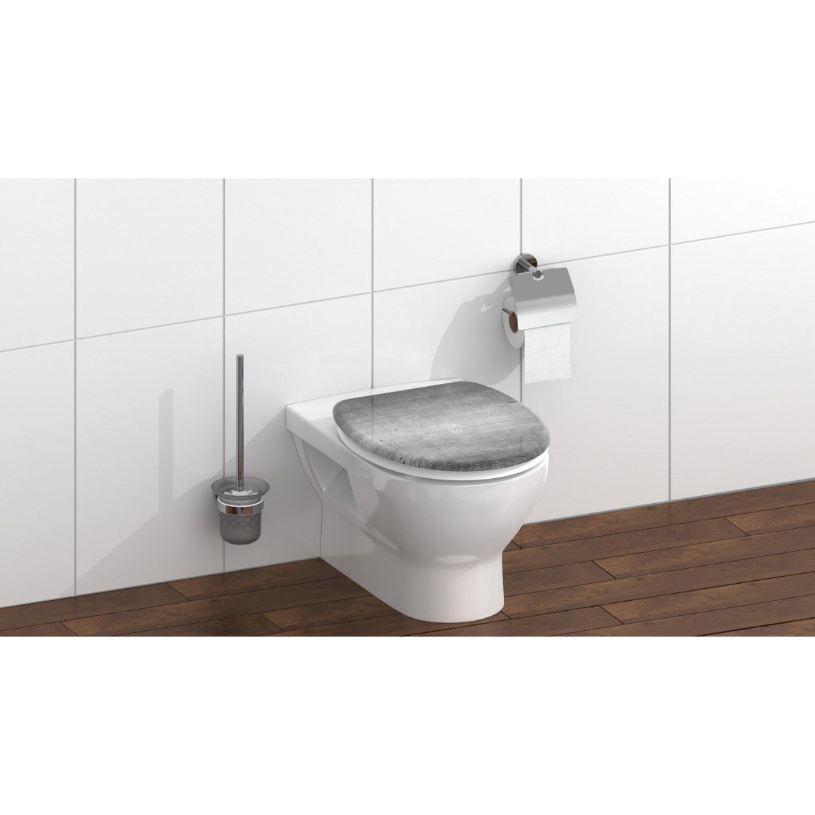 82155 Duroplast Toilet seat INDUSTRIAL GREY, with soft close vue 9