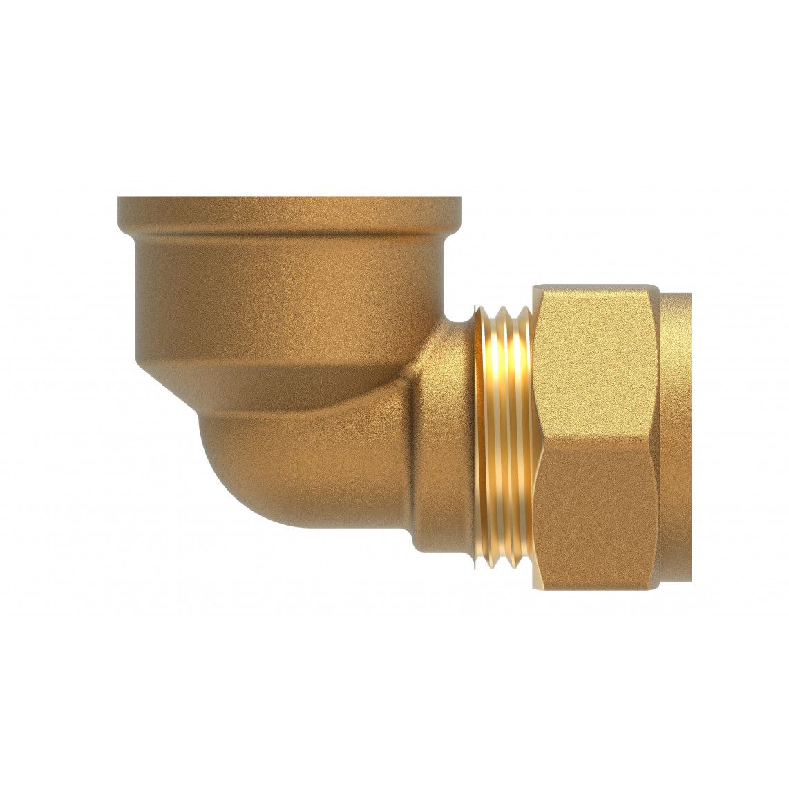 989452117 Brass angle 90°, brass, 15 mm x 1/2" female, clamp fitting for copper pipe vue 2