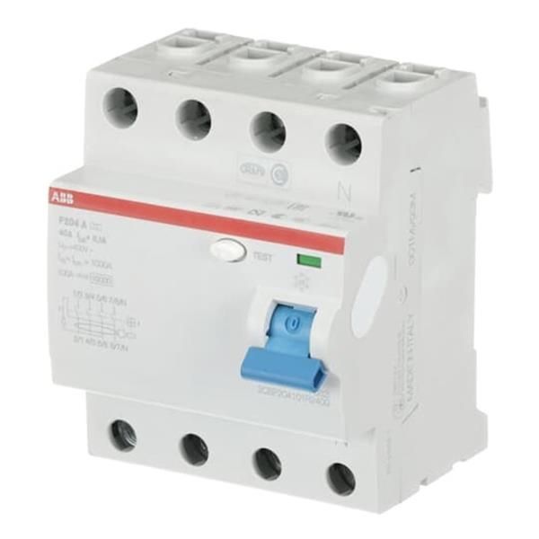 Disjoncteur différentiel F200 series 4 pôles, 40A,100mA