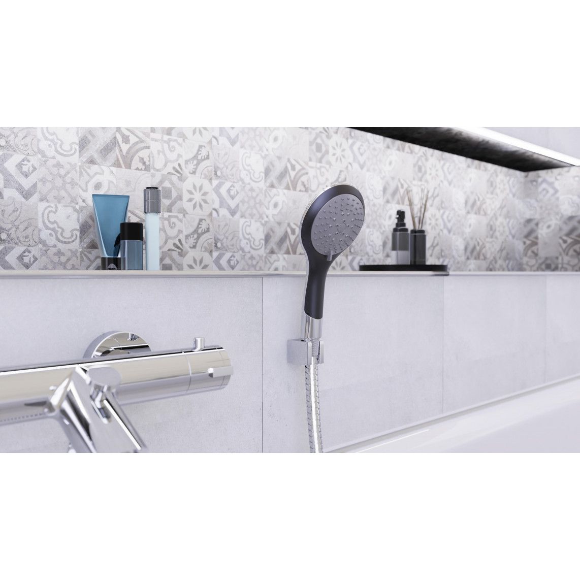 60761 BROADWAY Handdouche, zwart/chroom vue 3