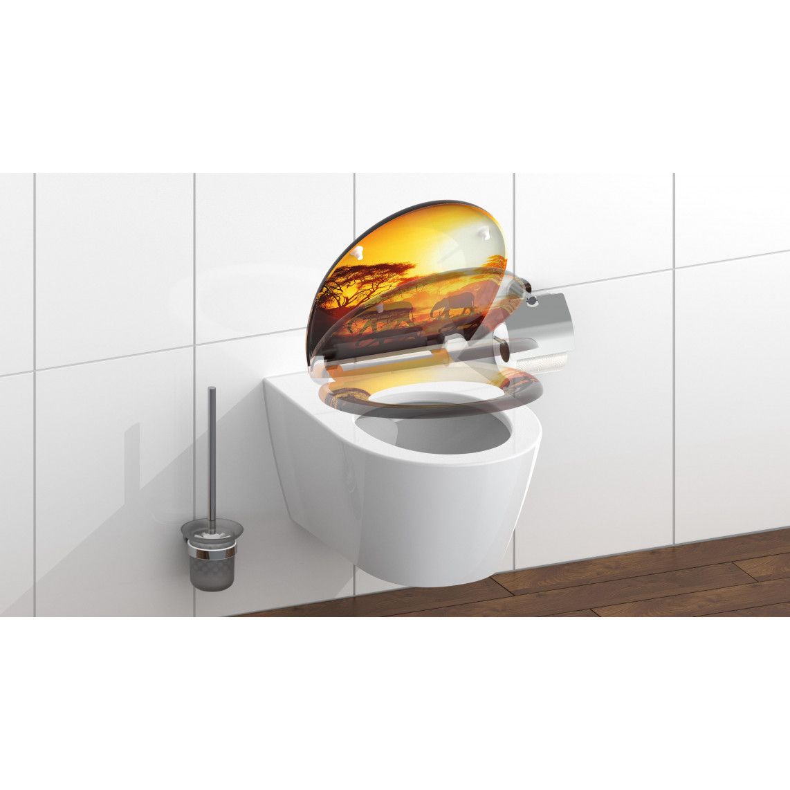 82360 Duroplast Toilet seat AFRICA, with soft close and quick release vue 8