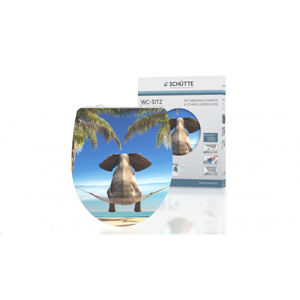 82580 Duroplast HG Toilet seat HAPPY ELEPHANT, with soft close and quick release vue 7