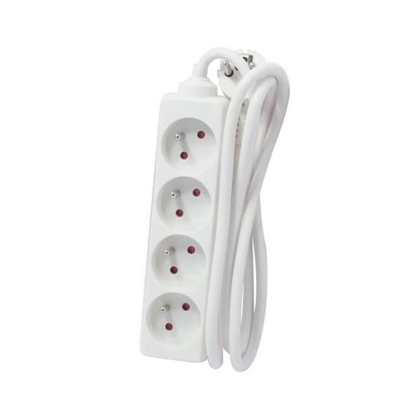 Multiprise 4 x 10 / 16A avec 5m de câble Blanc