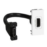 Mosaic prise HDMI pré - connecteur 1 module - Blanc