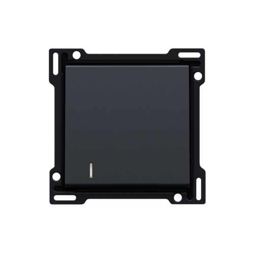 Set de finition avec voyant pour interrupteur ou bouton-poussoir simple, couleur anthracite coated