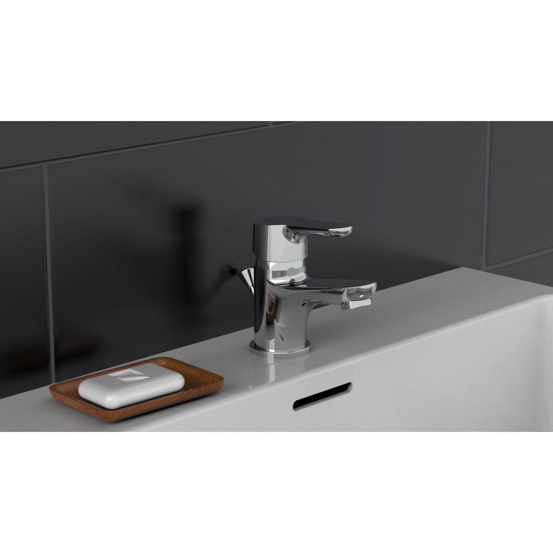 42100 VICO Wash basin mixer, chrome vue 3