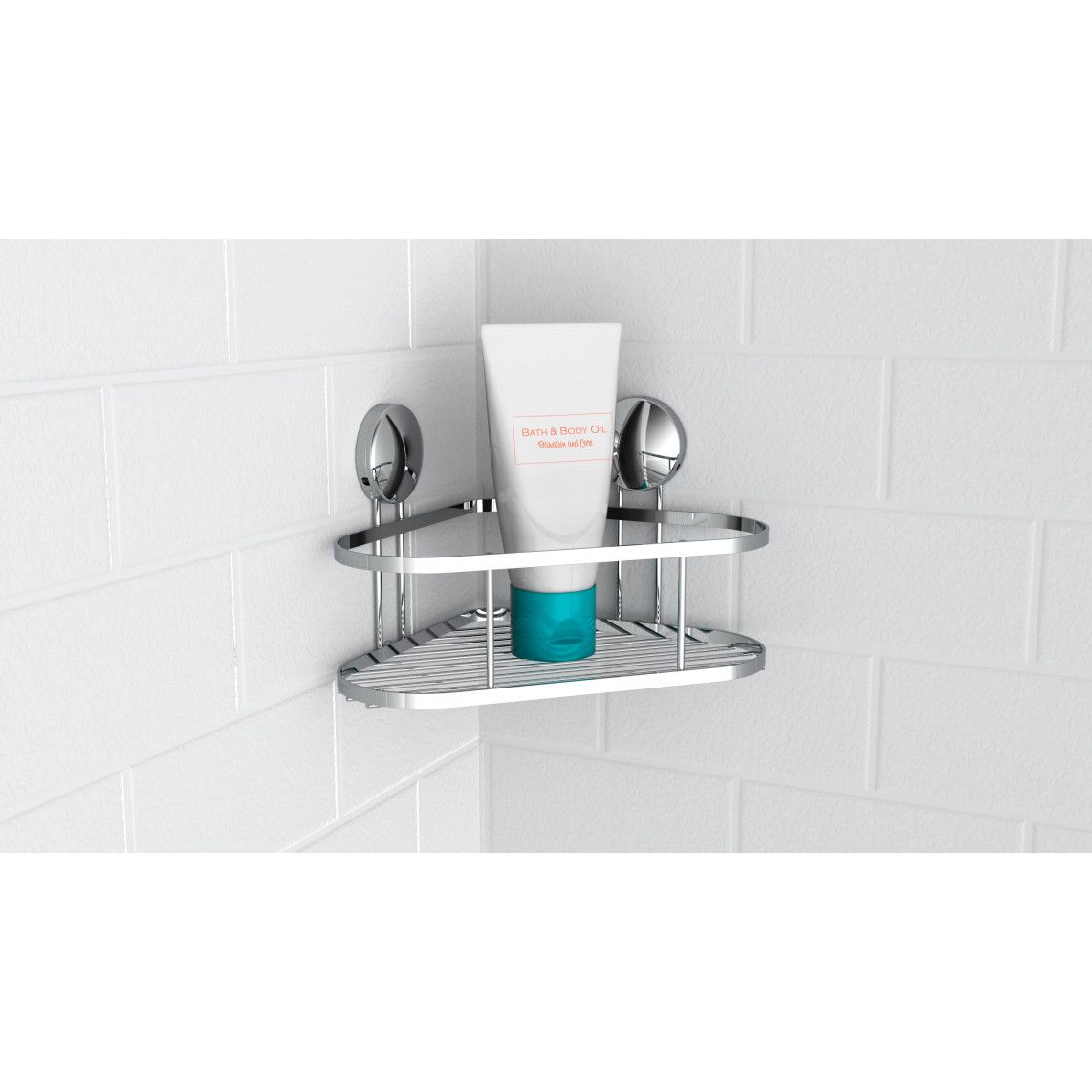 BA0200 Shower tray, chrome, for screwing and glueing vue 3
