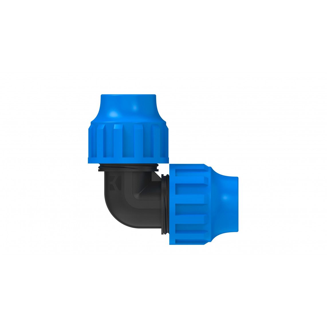 984845217 Connection angle 90°, PP, 25 mm, clamp fitting for HDPE pipe, DVGW certified vue 2