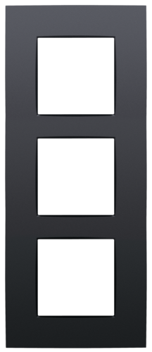 Plaque de recouvrement triple, entraxe de 60 mm, verticale, couleur Niko Intense anthracite coated