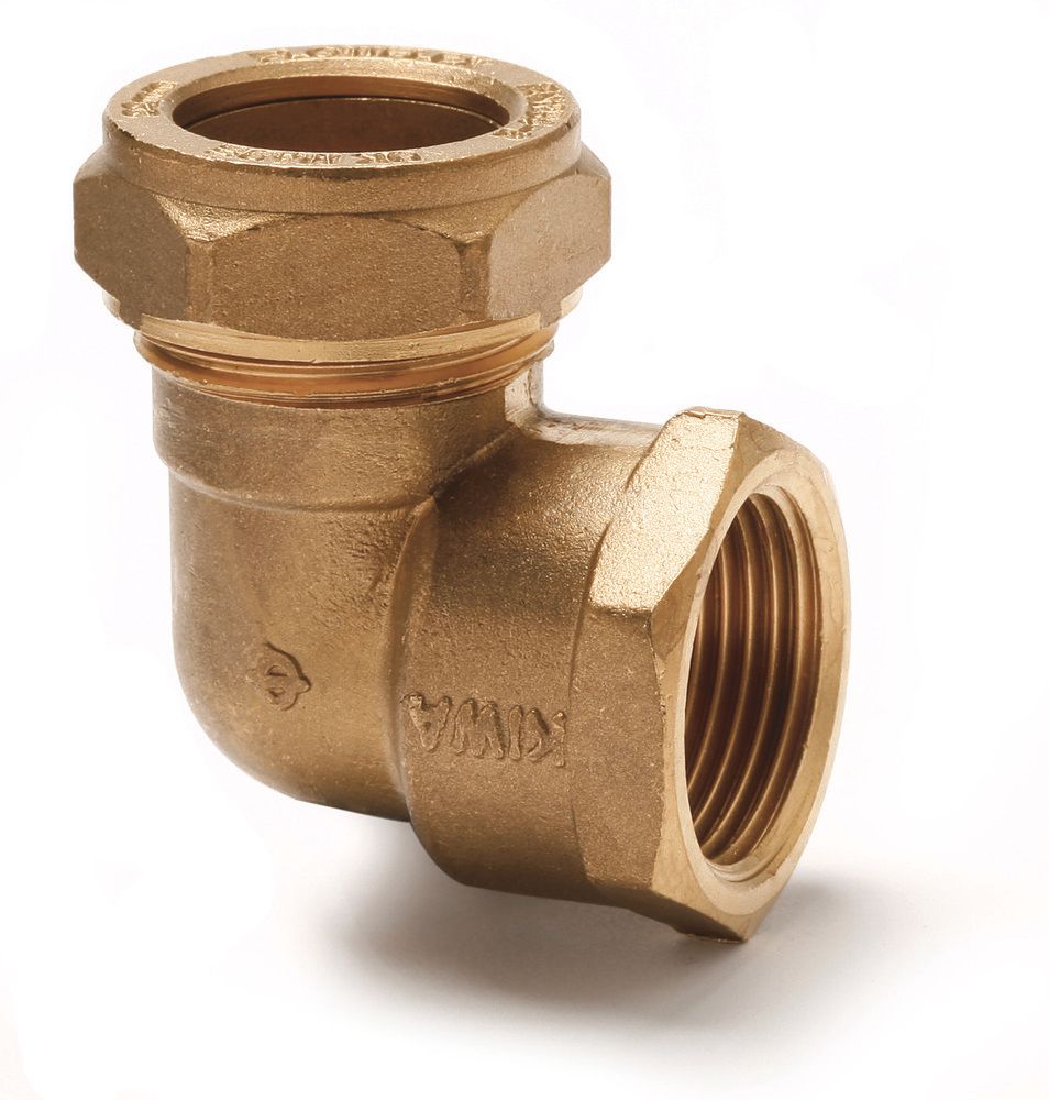 Coude Biconique Laiton Alimentation Tube Cuivre 18×1/2”F