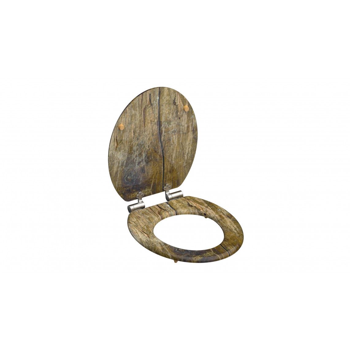 80124 MDF Toilet seat SOLID WOOD, with soft close vue 4