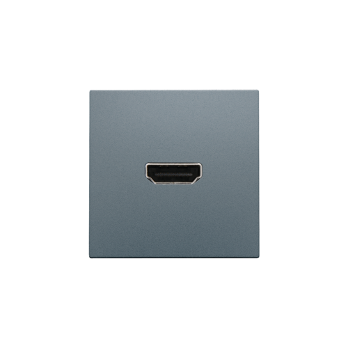 Set de finition avec prise HDMI/HDMI, couleur blue grey coated