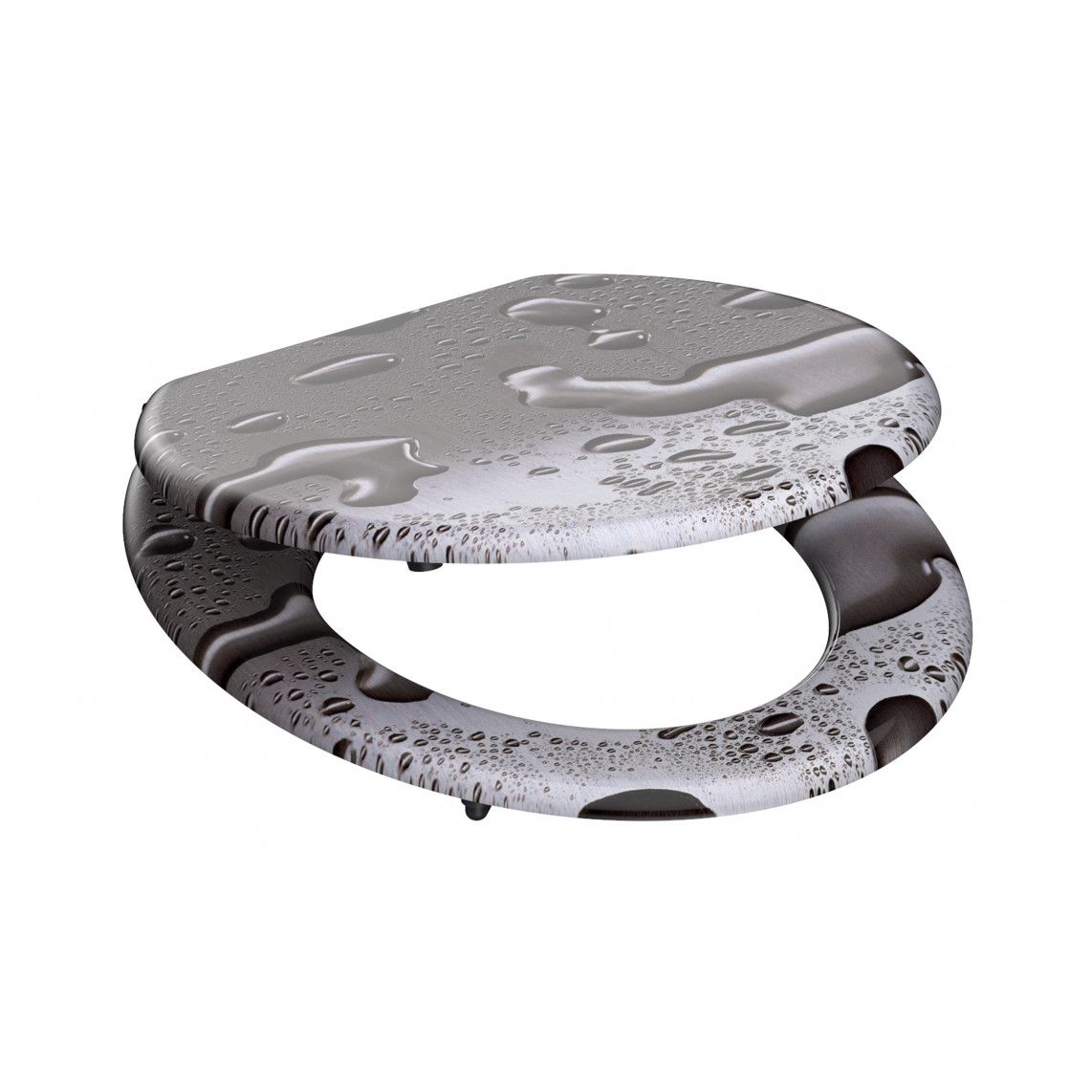 80023 MDF Toilet seat GREY STEEL vue 3
