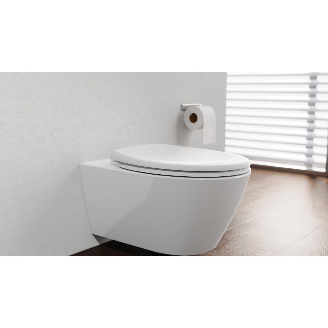 82600 Duroplast Toilet seat WHITE, PREMIUM, with soft close and quick release vue 11