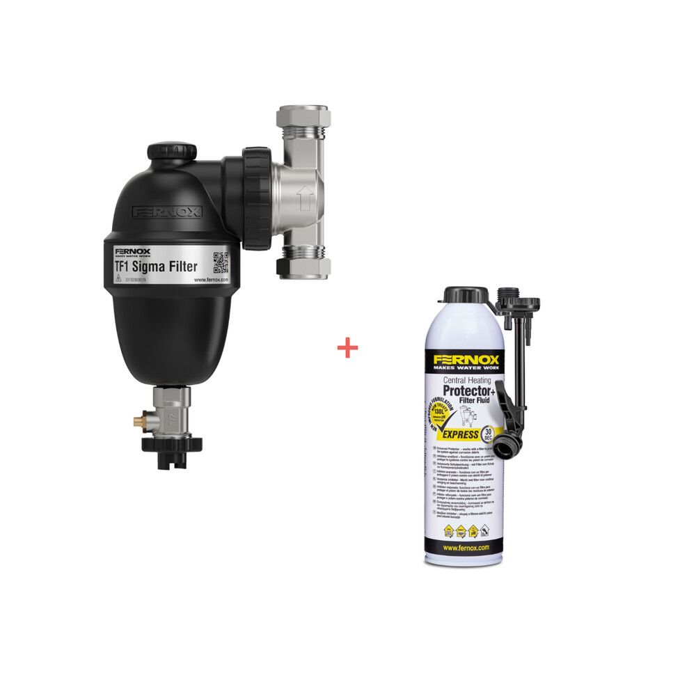 Fernox TF1 Filtre Sigma 22MM Avec Protecteur + F9 Fluide Pour Filtre Express