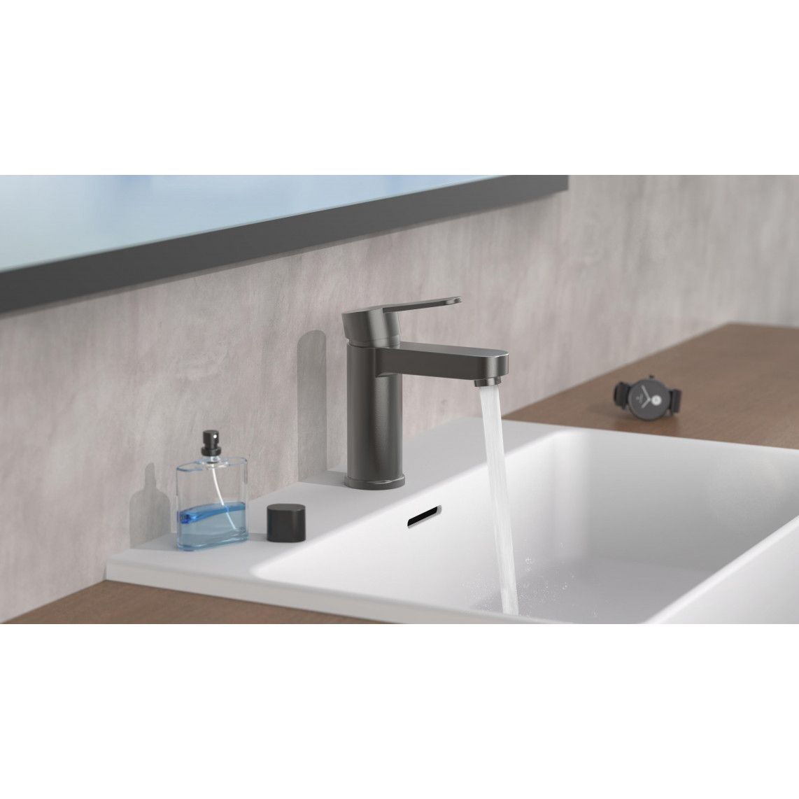 34212 ELEPHANT Wash basin mixer, graphite matt vue 5