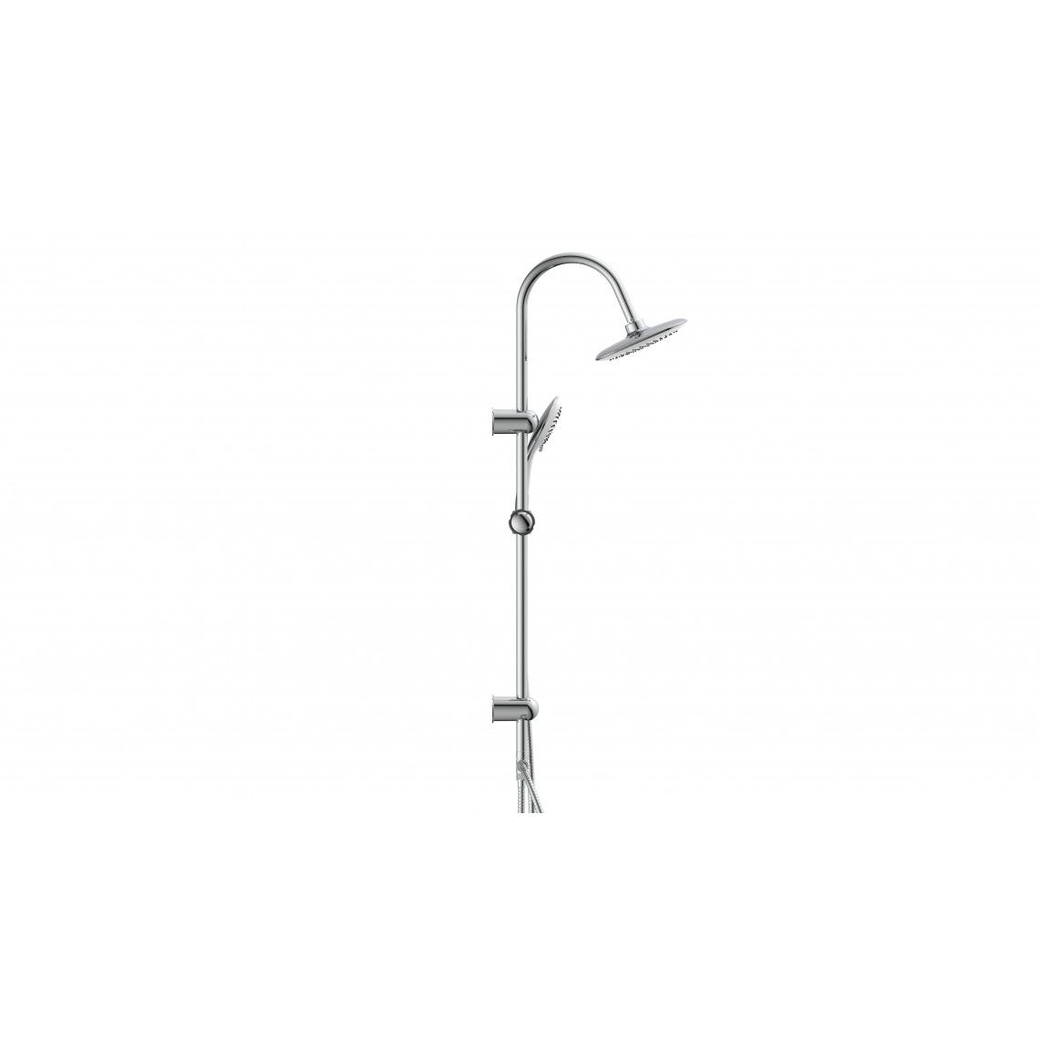 60057 TENERIFFA Regendouche set, chroom/wit vue 3
